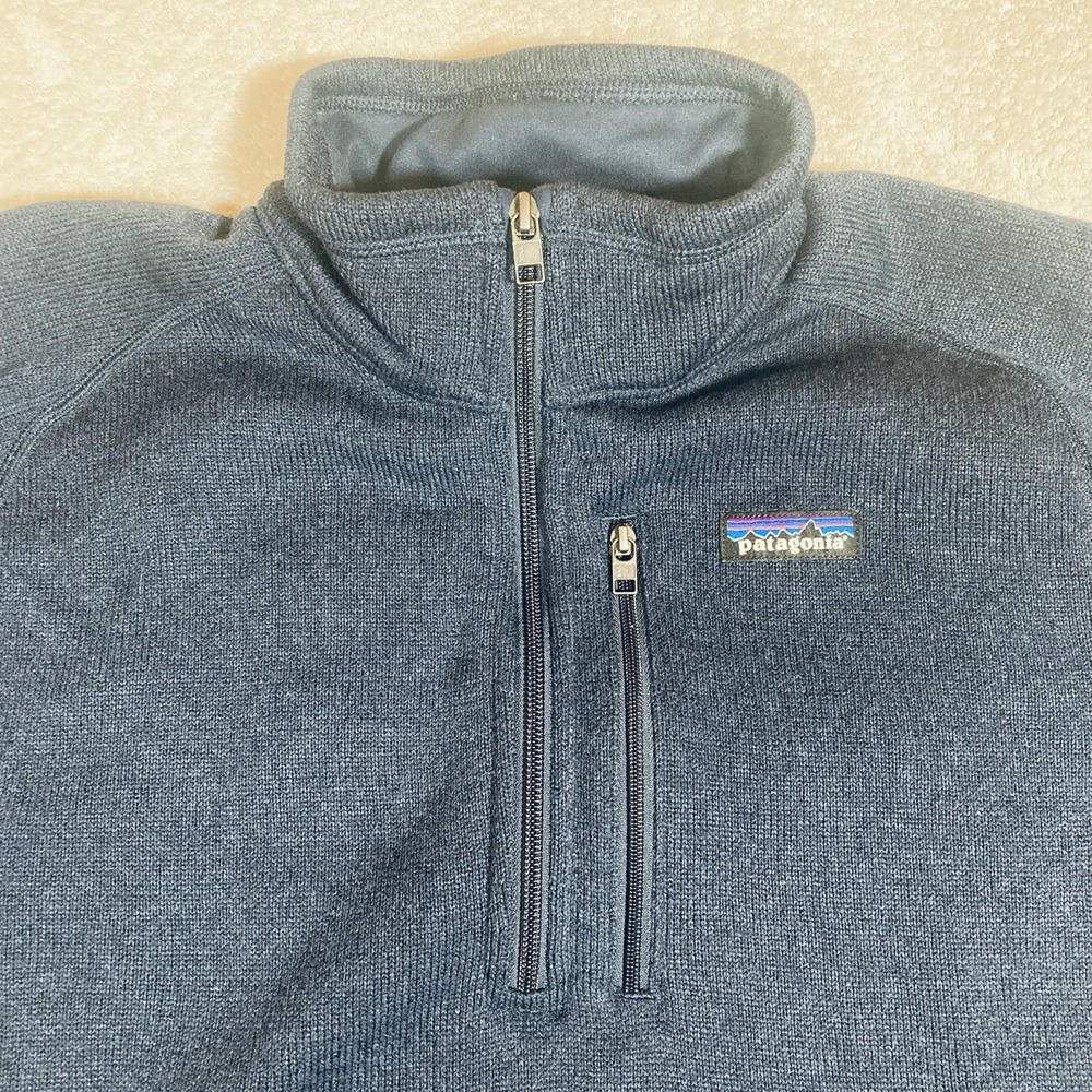 Patagonia Better Sweater 1/4 Zip Blue Mens Size M Pullover Fleece - Picture 2 of 8